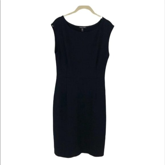 Eileen  Fisher Perfect solid Little Black dress sleevless mid thigh length xs - Picture 1 of 15